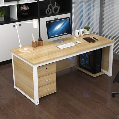 办公桌职员单人电脑桌简易办公室书桌简约现代家用写字桌员工桌子